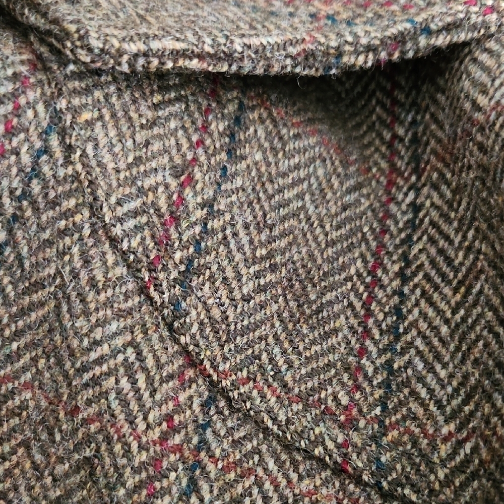 Men's Brown Tweed 100% Wool Parka Jacket - Picture 3 of 13